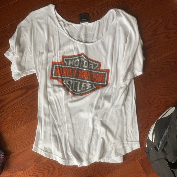 harley davidson shiney tshirt - Picture 1 of 1